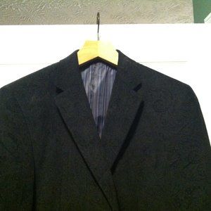 MADISON MEN'S NEW BLACK 100%COTTON SPORT COAT JACKET BLAZER SIZE: 44R